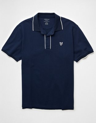 AE Logo Standard Fit Pique Polo Shirt