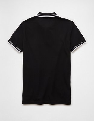 AE Lived-In Stretch Pique Slim Fit Tipped Polo Shirt