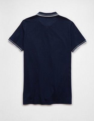 AE Lived-In Stretch Pique Slim Fit Tipped Polo Shirt