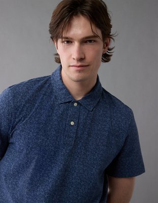 AE 24/7 Club Logo Printed Polo Shirt | American Eagle