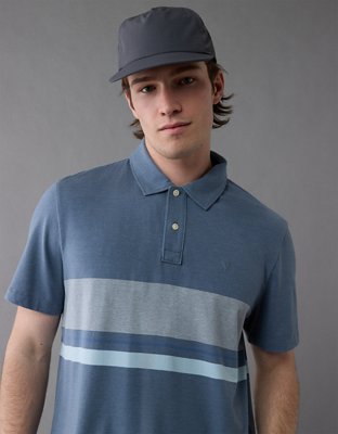 AE 24/7 Club Logo Striped Polo Shirt from American Eagle - $11.98