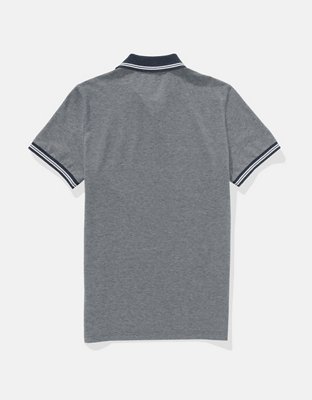 AE Camisa Polo Slim Fit Tejida con Ribetes