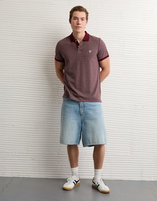 AE Lived-In Slim Fit Pique Polo Shirt