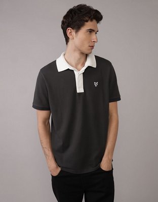 AE Camisa polo con cuello contrastante