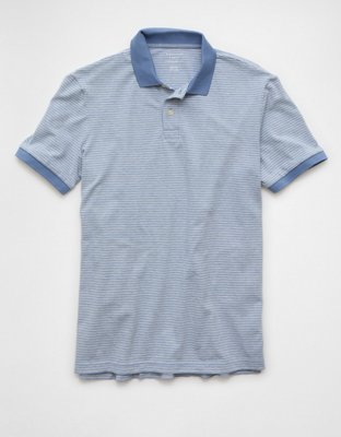 AE 24/7 Standard Fit Club Pique Polo Shirt Men's Blue XS