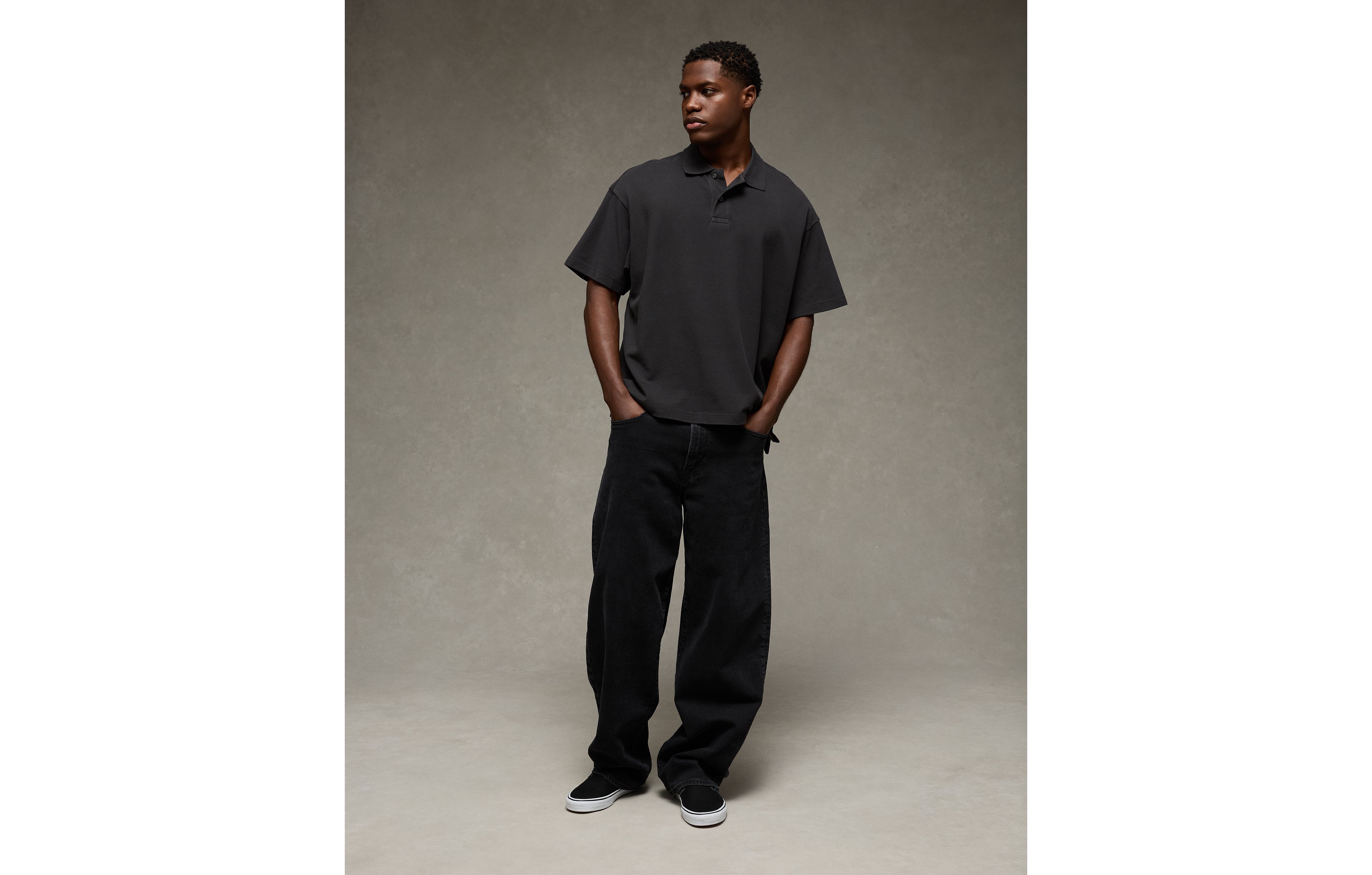 AE Boxy Fit Pique Polo Shirt