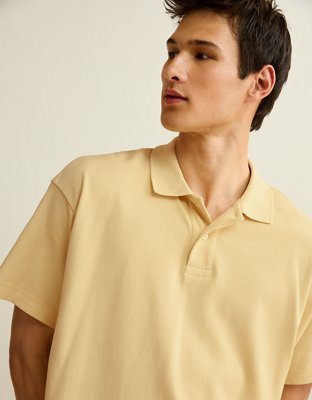 AE Boxy Fit Pique Polo Shirt