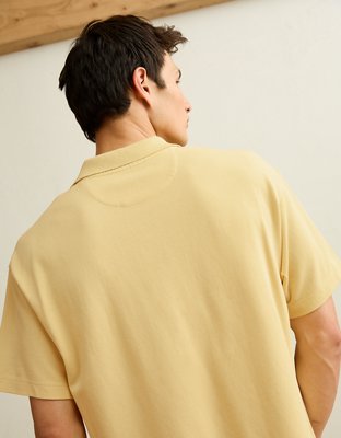 AE Boxy Fit Pique Polo Shirt