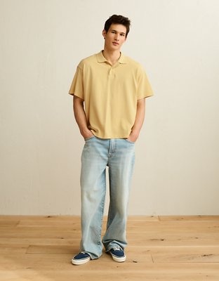 AE Boxy Fit Pique Polo Shirt