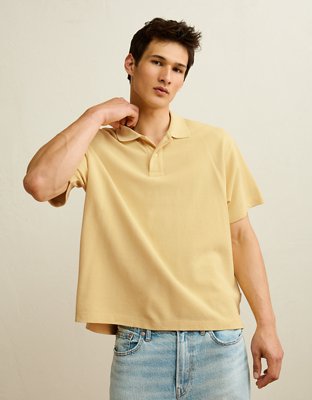 AE Boxy Fit Pique Polo Shirt