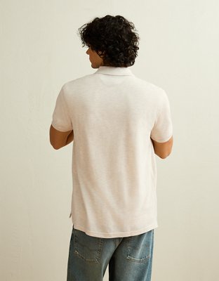 AE Standard Fit Logo Pique Polo Shirt