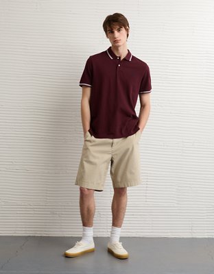 AE Logo Standard Fit Pique Polo Shirt