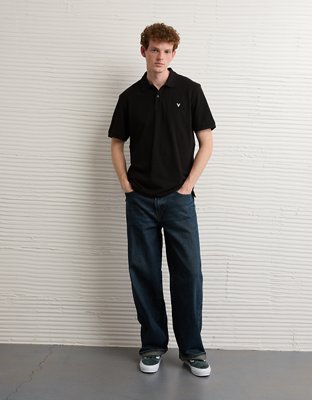 AE Stretch Pique Tipped Polo Shirt