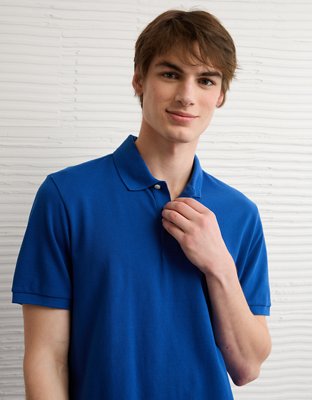 AE Logo Standard Fit Pique Polo Shirt from American Eagle - $19.46
