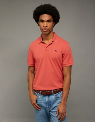 AE Logo Standard Fit Pique Polo Shirt
