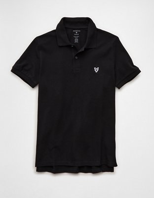 AE Slim Fit Logo Pique Polo Shirt | American Eagle