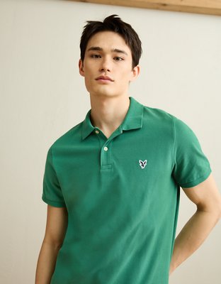 AE Slim Fit Logo Pique Polo Shirt