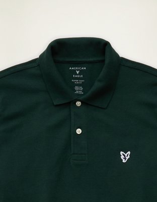 AE Slim Fit Logo Pique Polo Shirt