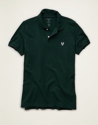 AE Slim Fit Logo Pique Polo Shirt