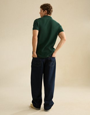 AE Slim Fit Logo Pique Polo Shirt