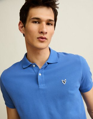 AE Slim Fit Logo Pique Polo Shirt