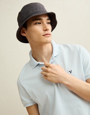 AE Slim Fit Logo Pique Polo Shirt | American Eagle