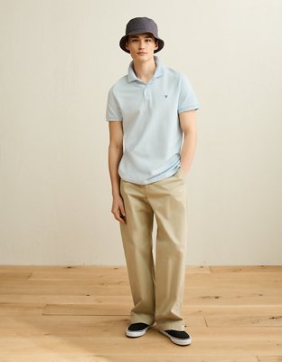 AE Slim Fit Logo Pique Polo Shirt