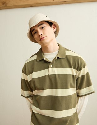 AE Boxy Fit Pique Polo Shirt