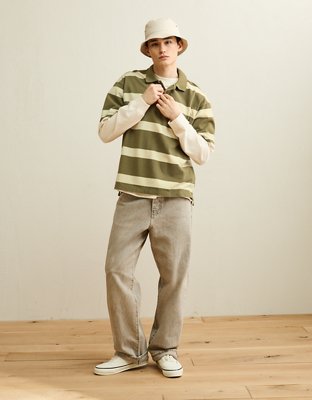 AE Boxy Fit Pique Polo Shirt