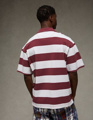 AE Boxy Fit Pique Polo Shirt