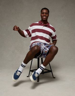 AE Boxy Fit Pique Polo Shirt