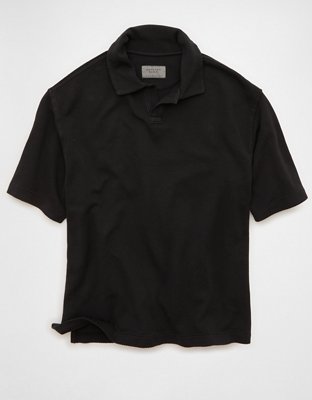 AE Boxy Johnny Collar Knit Polo Shirt