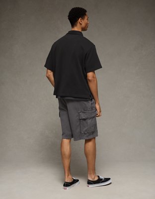 AE Boxy Johnny Collar Knit Polo Shirt