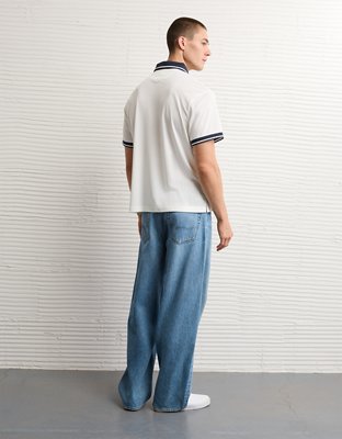 AE Boxy Mesh Polo Shirt