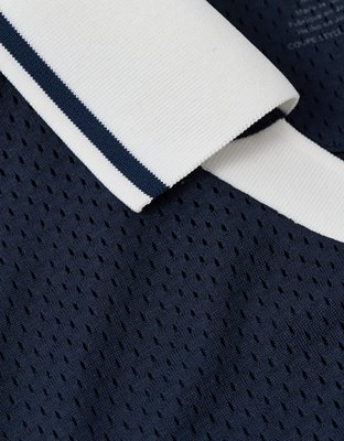 AE Boxy Mesh Polo Shirt