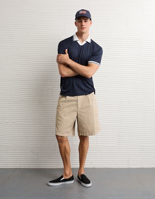 AE Boxy Mesh Polo Shirt
