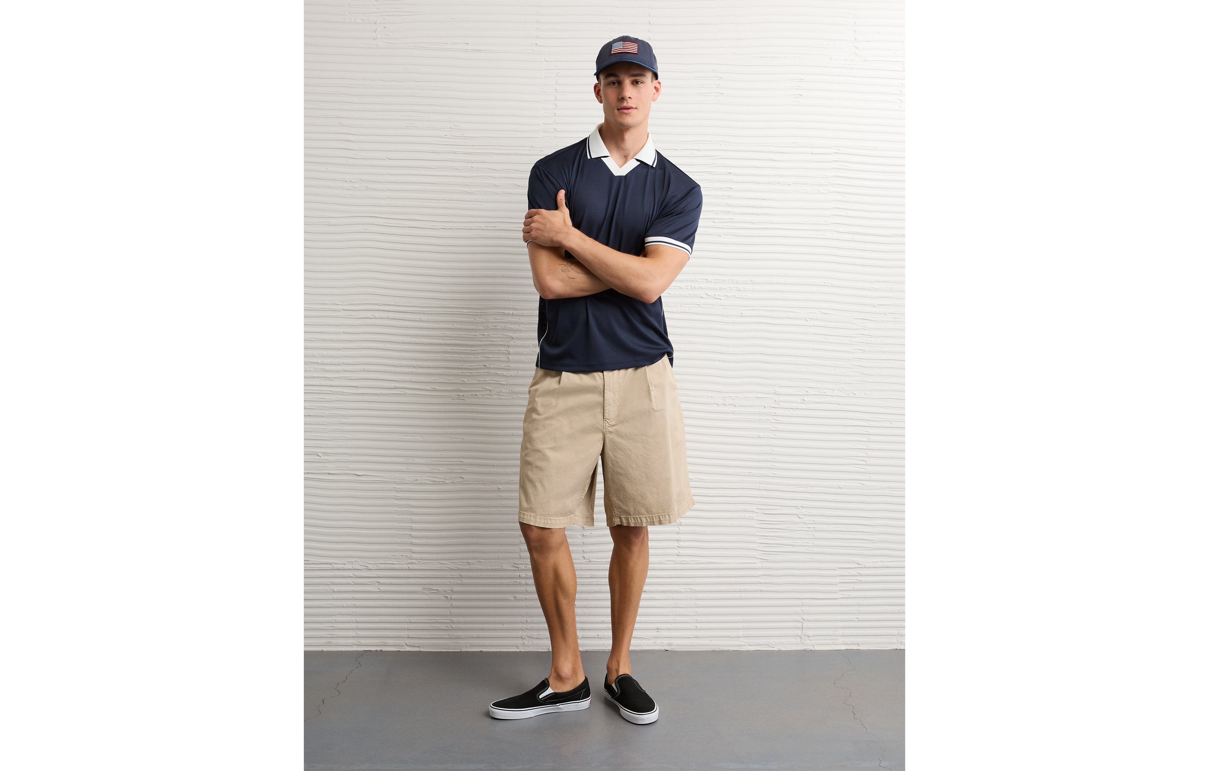 AE Boxy Mesh Polo Shirt