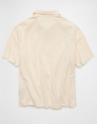 AE Boxy Johnny Collar Knit Polo Shirt