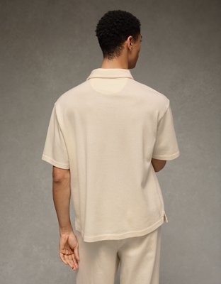 AE Boxy Johnny Collar Knit Polo Shirt