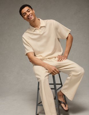 AE Boxy Johnny Collar Knit Polo Shirt from American Eagle - $54.95