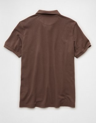 AE Standard Fit Lived-In Pique Polo Shirt