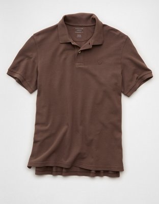 AE Standard Fit Lived-In Pique Polo Shirt