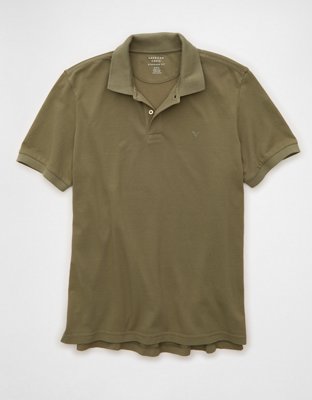 AE Standard Fit Lived-In Pique Polo Shirt