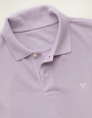 AE Standard Fit Lived-In Pique Polo Shirt