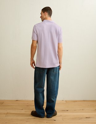 AE Standard Fit Lived-In Pique Polo Shirt
