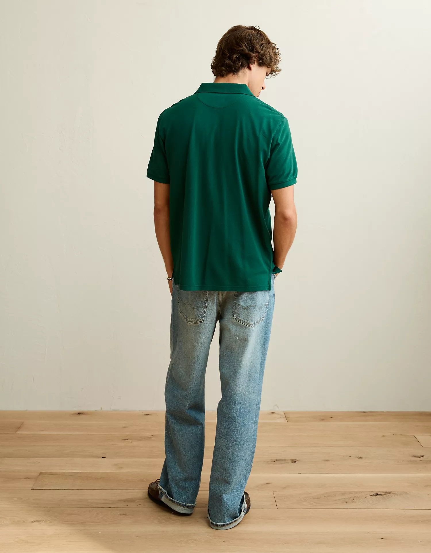 AE Standard Fit Lived-In Pique Polo Shirt - thumbnail 8