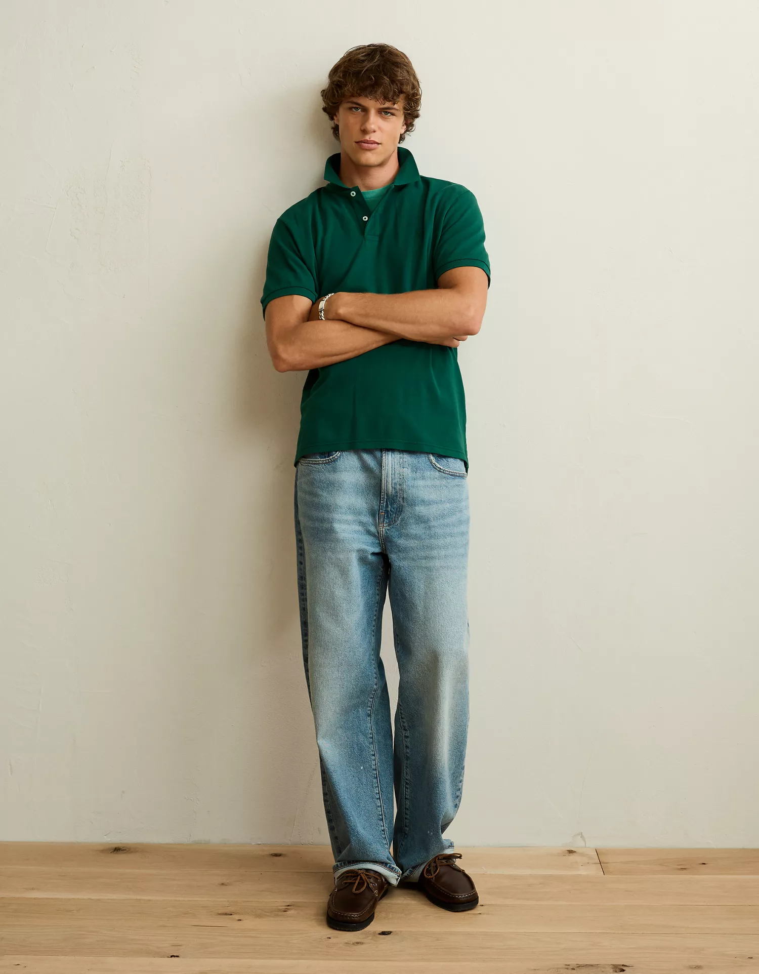 AE Standard Fit Lived-In Pique Polo Shirt - thumbnail 7