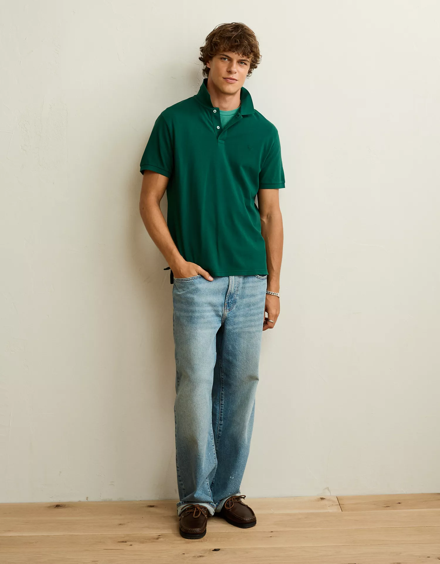 AE Standard Fit Lived-In Pique Polo Shirt - thumbnail 10