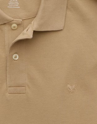 AE Standard Fit Lived-In Pique Polo Shirt