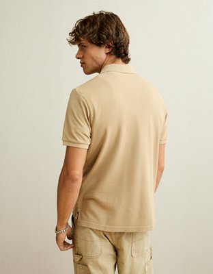 AE Standard Fit Lived-In Pique Polo Shirt
